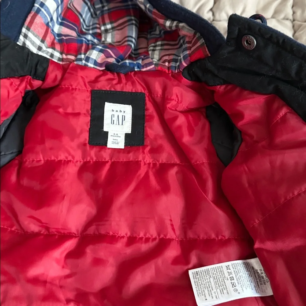 Baby Gap Kids Boys Girls Toggle Navy‎ Coat Hood 0-6 Months